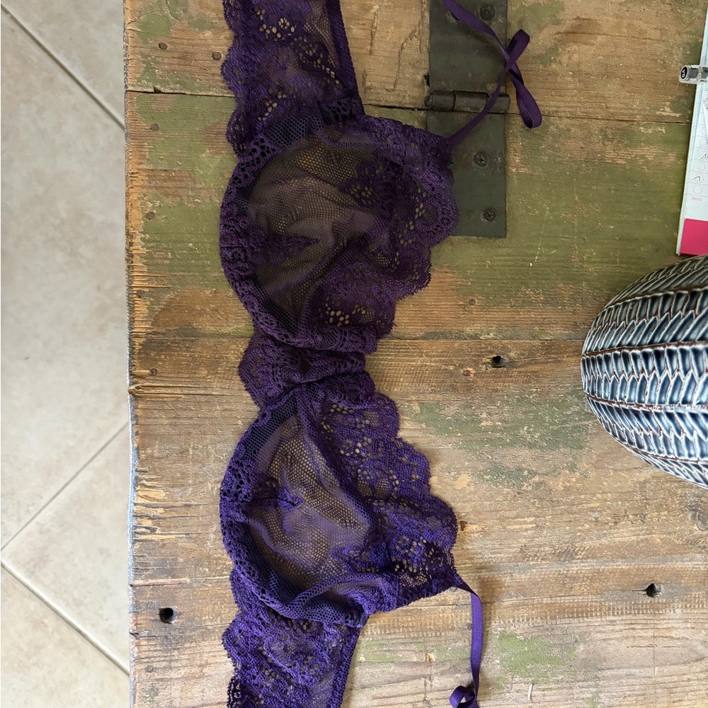 Only Hearts Deep Purple Lace Bra new without tags size M